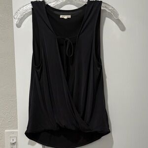 Silence + Noise Black Wrap Blouse